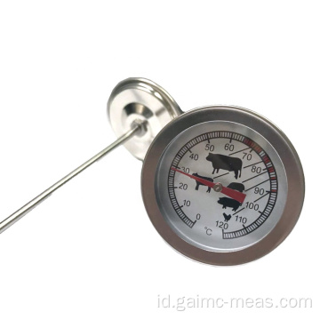 Termometer indikator suhu makanan Daging BBQ dengan probe